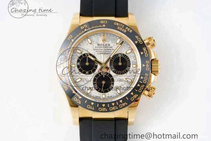 Dial 1:1 Strap Oysterflex Daytona Edition QF 116518 Rubber Best SA4130 on Meteorite 0706
